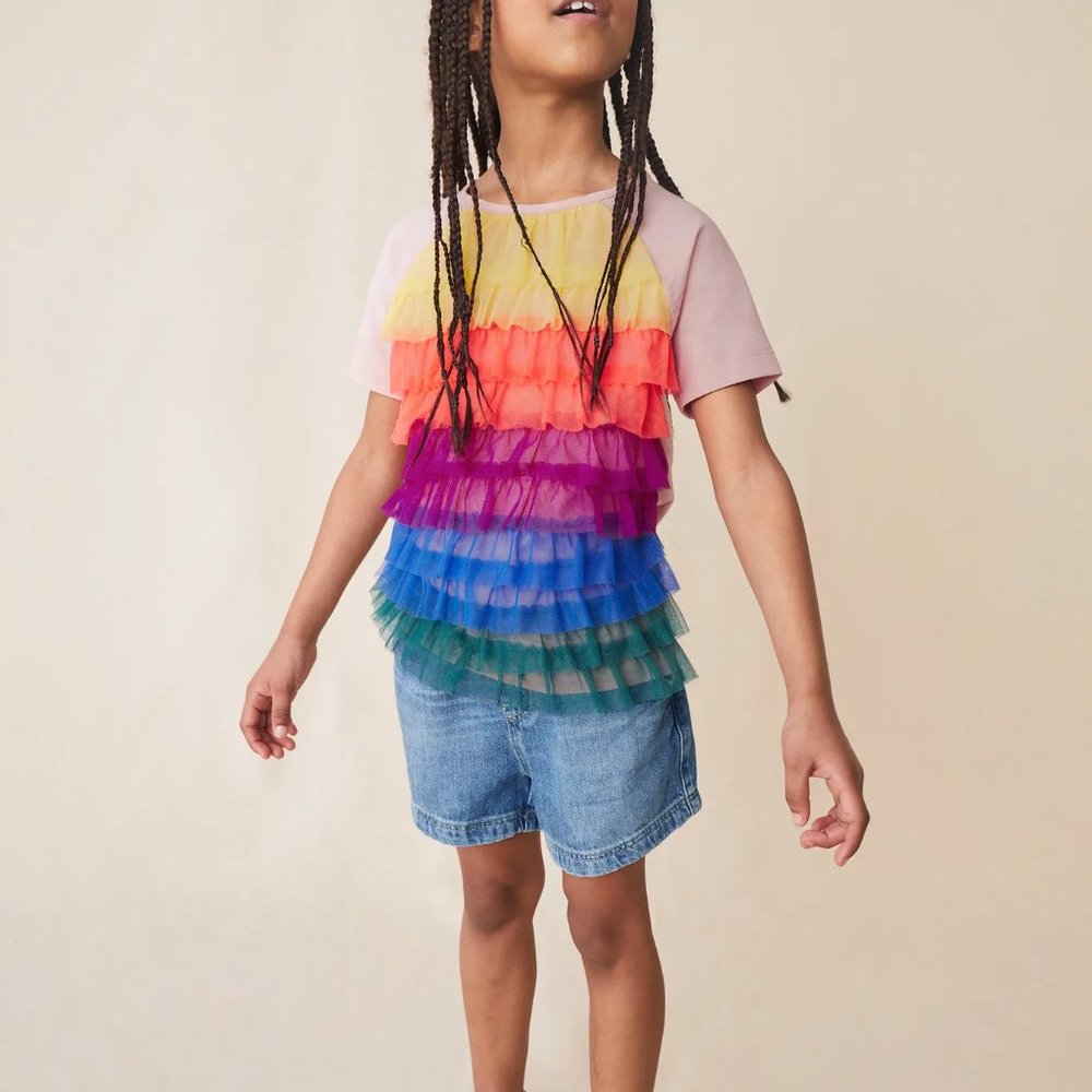 NWT Mini Boden Ruffle Tulle Top